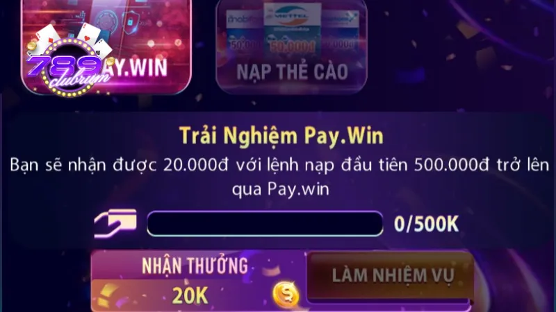 Khuyến mãi bắn cá 789Club cho người chơi nạp tiền lần đầu tiên