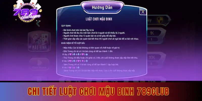 Giới thiệu luật chơi mậu binh tại cổng game 789club